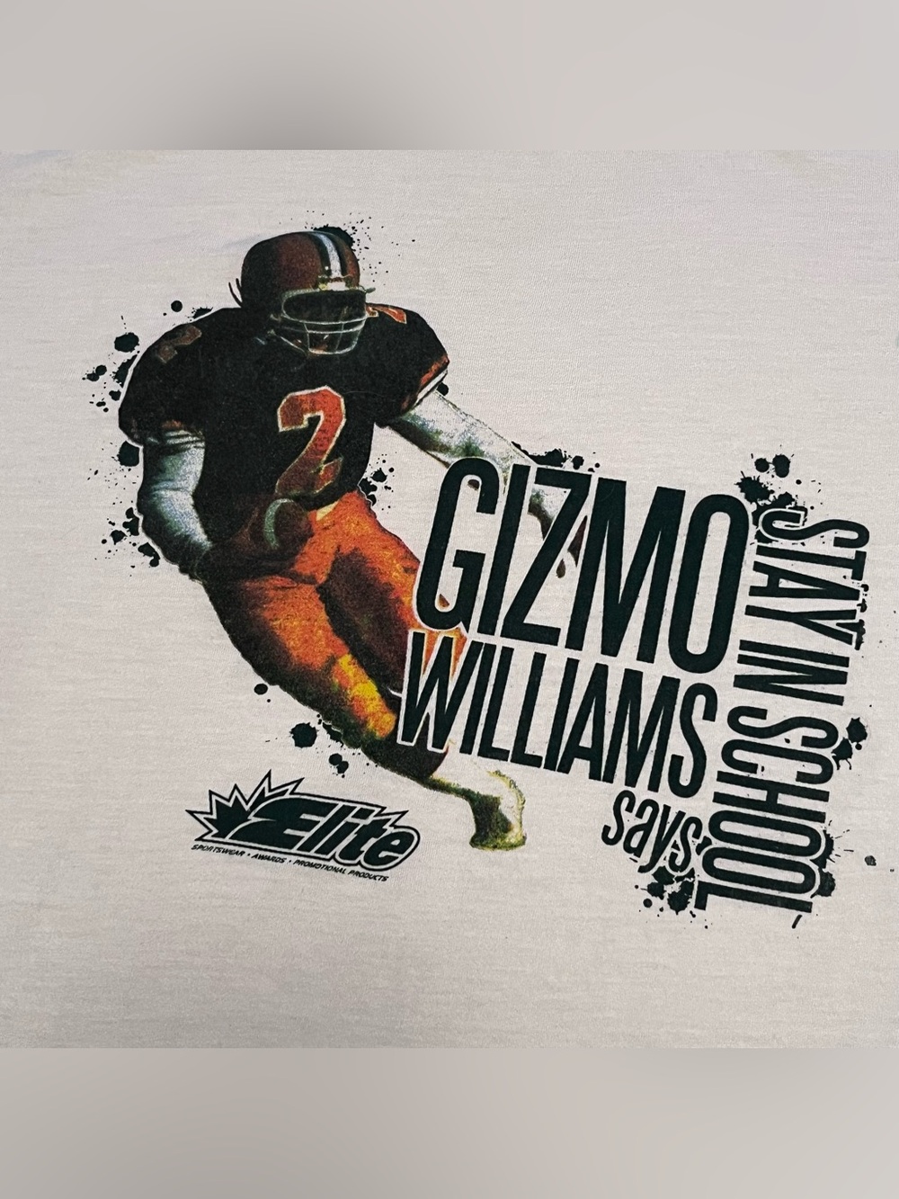 Vintage Gizmo Williams says STAY IN SCHOOL Graphic Tee